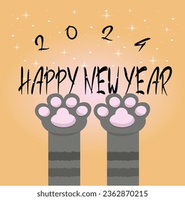 Happy New Year, banner, sticker