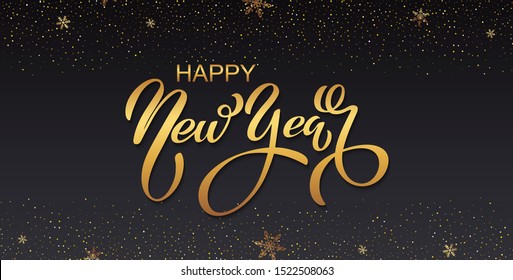 Happy New Year Banner Vector Illustration Stock Vector (Royalty Free ...