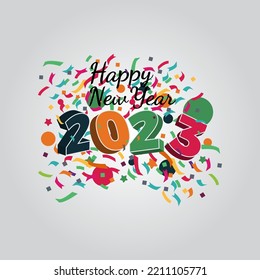 Happy new year banner vector illustration