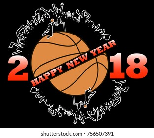 happy new year and basketball