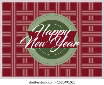 happy new year, beautiful greeting card background or banner with vintagel theme. design illustration