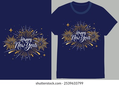 Happy New Year Beautiful Typography Design. This is a very beautiful design.