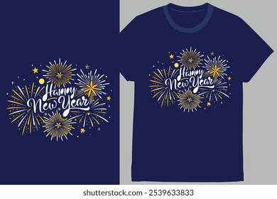 Happy New Year Beautiful Typography Design. This is a very beautiful design.