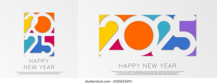 Happy new year - best wishes 2025 - vector for poster, banner, greeting and new year 2025 celebration.	