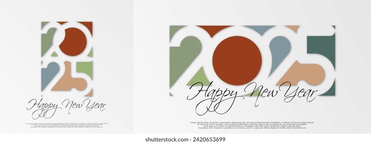 Happy new year - best wishes 2025 - vector for poster, banner, greeting and new year 2025 celebration.	