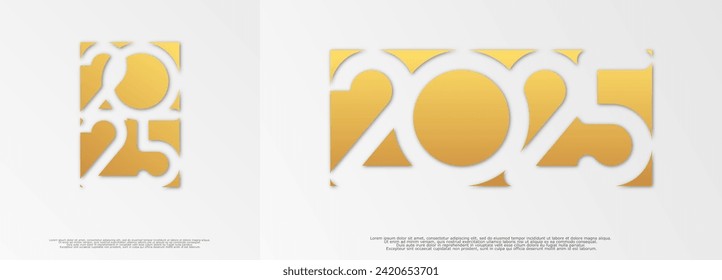 Happy new year - best wishes 2025 - vector for poster, banner, greeting and new year 2025 celebration.	