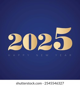 Happy new year - best wishes 2025 - vector for poster, banner, greeting and new year 2025 celebration.Vector design isolated on dark and white  background