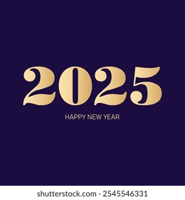 Happy new year - best wishes 2025 - vector for poster, banner, greeting and new year 2025 celebration.Vector design isolated on dark and white  background