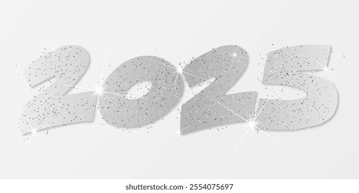 Happy new year - best wishes 2025 with colorful number. Perfect vector for poster banner greeting and new year 2025 celebration.