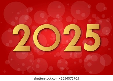 Happy new year - best wishes 2025 with colorful number. Perfect vector for poster banner greeting and new year 2025 celebration.