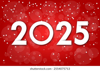 Happy new year - best wishes 2025 with colorful number. Perfect vector for poster banner greeting and new year 2025 celebration.