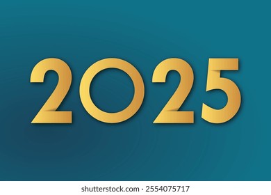 Happy new year - best wishes 2025 with colorful number. Perfect vector for poster banner greeting and new year 2025 celebration.