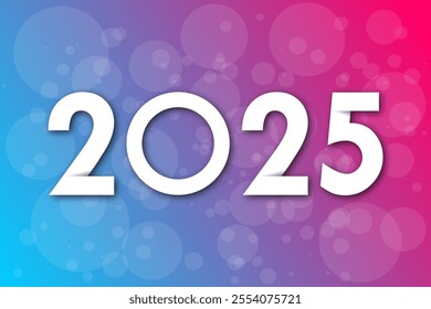 Happy new year - best wishes 2025 with colorful number. Perfect vector for poster banner greeting and new year 2025 celebration.