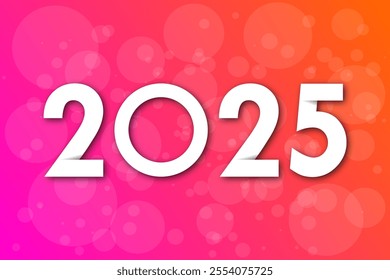 Happy new year - best wishes 2025 with colorful number. Perfect vector for poster banner greeting and new year 2025 celebration.