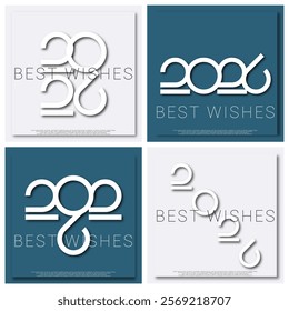 Happy new year - best wishes 2026 with colorful number Perfect vector for poster banner greeting and new year 2026 celebration