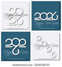 Happy new year - best wishes 2026 with colorful number Perfect vector for poster banner greeting and new year 2026 celebration