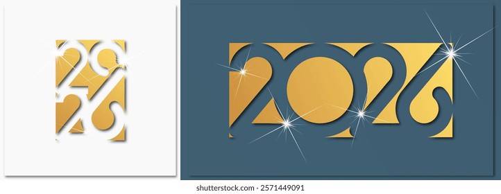 Happy new year - best wishes 2026 with colorful number Perfect vector for poster banner greeting and new year 2026 celebration