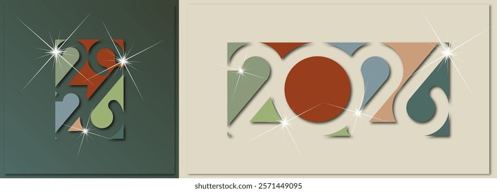 Happy new year - best wishes 2026 with colorful number Perfect vector for poster banner greeting and new year 2026 celebration