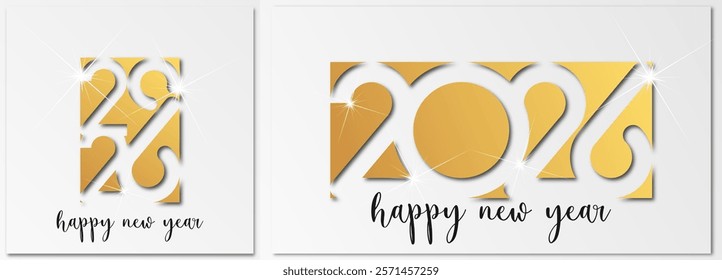 Happy new year - best wishes 2026 with colorful number Perfect vector for poster banner greeting and new year 2026 celebration