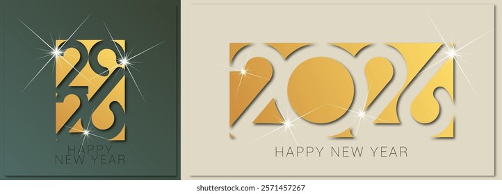 Happy new year - best wishes 2026 with colorful number Perfect vector for poster banner greeting and new year 2026 celebration