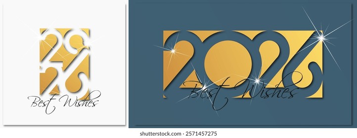 Happy new year - best wishes 2026 with colorful number Perfect vector for poster banner greeting and new year 2026 celebration