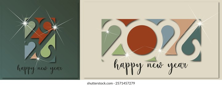 Happy new year - best wishes 2026 with colorful number Perfect vector for poster banner greeting and new year 2026 celebration