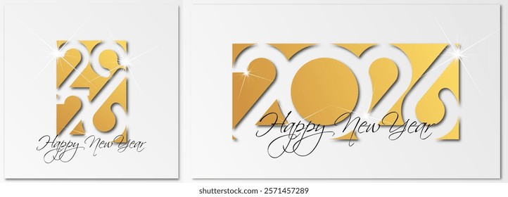 Happy new year - best wishes 2026 with colorful number Perfect vector for poster banner greeting and new year 2026 celebration