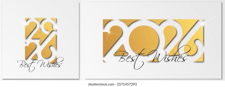 Happy new year - best wishes 2026 with colorful number Perfect vector for poster banner greeting and new year 2026 celebration