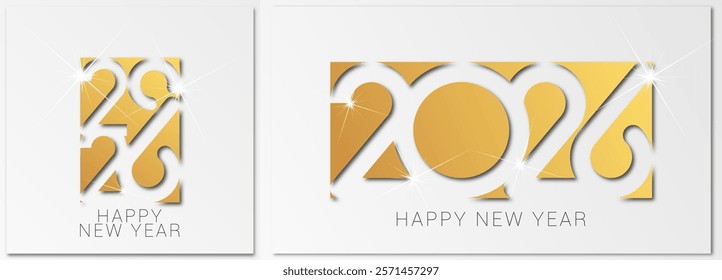 Happy new year - best wishes 2026 with colorful number Perfect vector for poster banner greeting and new year 2026 celebration