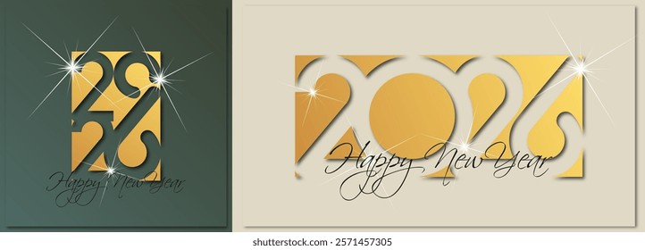 Happy new year - best wishes 2026 with colorful number Perfect vector for poster banner greeting and new year 2026 celebration