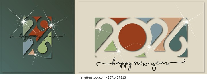 Happy new year - best wishes 2026 with colorful number Perfect vector for poster banner greeting and new year 2026 celebration