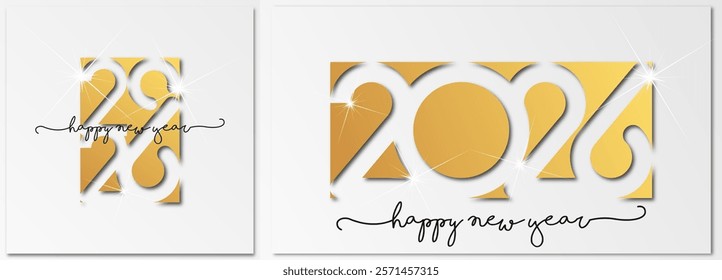 Happy new year - best wishes 2026 with colorful number Perfect vector for poster banner greeting and new year 2026 celebration