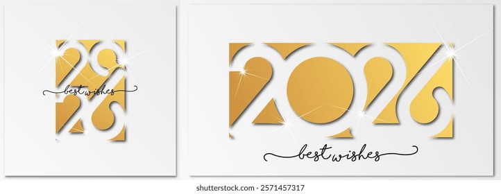 Happy new year - best wishes 2026 with colorful number Perfect vector for poster banner greeting and new year 2026 celebration