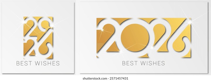 Happy new year - best wishes 2026 with colorful number Perfect vector for poster banner greeting and new year 2026 celebration