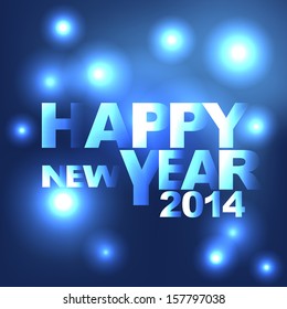 Happy New Year blue background with   flares 