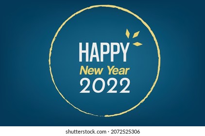 happy new year in a blue background with numbers letters and forms. two thousand and twelve sign with yellow and blue to use in any situation