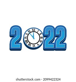 Happy New Year with Blue Design Concept
