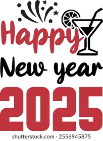 happy new year bundle 2025 t shirt design  cut file design bundle