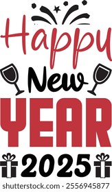 happy new year bundle 2025 t shirt design  cut file design bundle