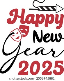 happy new year bundle 2025 t shirt design  cut file design bundle