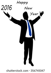 Happy new year - Business man 