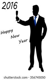 Happy new year - Business man 