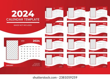 Feliz calendario de Año Nuevo para 2024