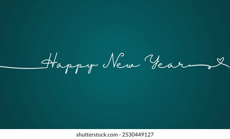 happy new year callighraphy vector illustrator