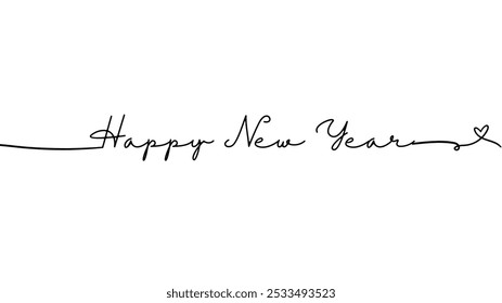 happy new year callighraphy vector illustrator