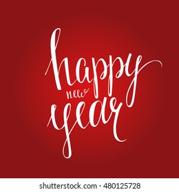 Happy New Year calligraphy design.