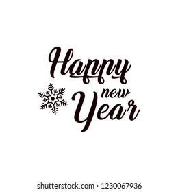 Happy New Year Calligraphy Lettering Typography Stock Vector (Royalty ...