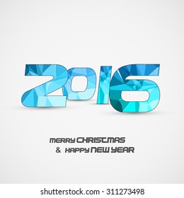 Happy new year card 2016 easy editable