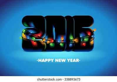 Happy new year card 2016