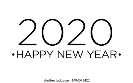 Happy new year card for 2020 year